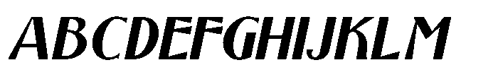 Price Card Nouveau JNL Oblique Regular Font UPPERCASE