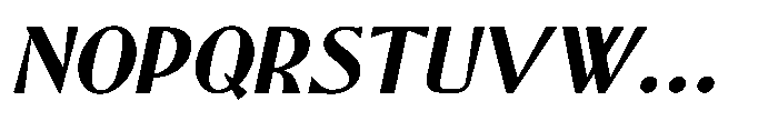 Price Card Nouveau JNL Oblique Regular Font UPPERCASE
