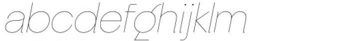 Priego Thin Italic Font LOWERCASE