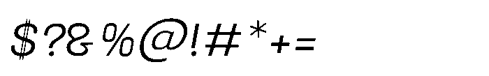 Primaxis Regular Italic Font OTHER CHARS