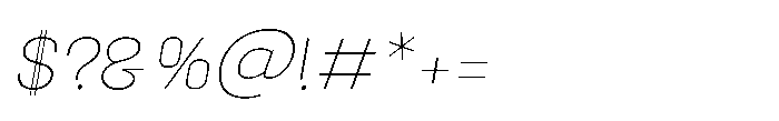 Primaxis Ultra Light Italic Font OTHER CHARS