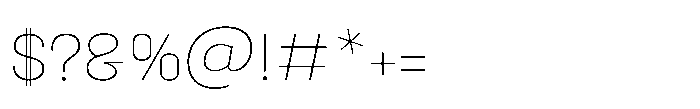 Primaxis Ultra Light Font OTHER CHARS