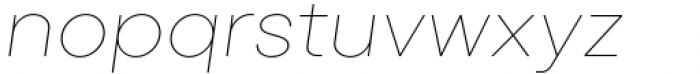 Primeform Pro Thin Italic Font LOWERCASE