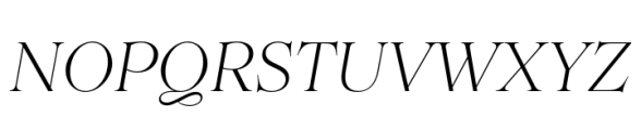 Princesa Alt ExtraLight Italic Font UPPERCASE