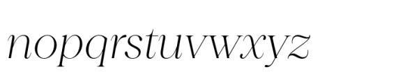 Princesa Alt ExtraLight Italic Font LOWERCASE