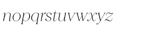 Princesa Alt Thin Italic Font LOWERCASE