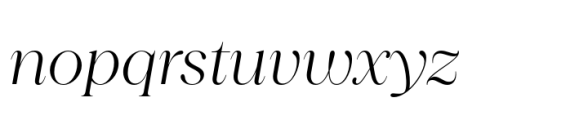 Princesa Light Italic Font LOWERCASE