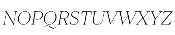 Princesa Thin Italic Font UPPERCASE
