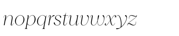 Princesa Thin Italic Font LOWERCASE