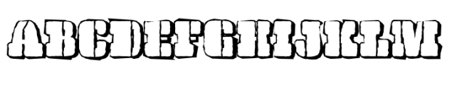 Prinkle Stencil Hardcore Font UPPERCASE