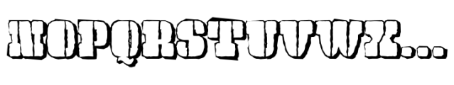 Prinkle Stencil Hardcore Font UPPERCASE