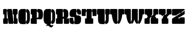 Prinkle Stencil Tab Font UPPERCASE