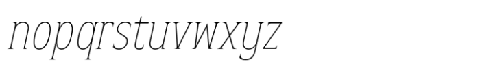 Pritsana Thin Italic Font LOWERCASE