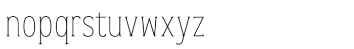 Pritsana Thin Font LOWERCASE
