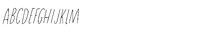 Privacy Filter Italic Font UPPERCASE