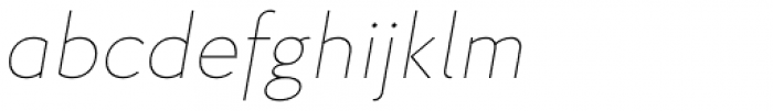 Proba Pro Thin Italic Font LOWERCASE