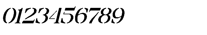 Prodes Stencil Italic Font OTHER CHARS
