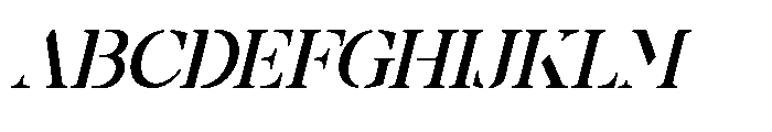 Prodes Stencil Italic Font UPPERCASE
