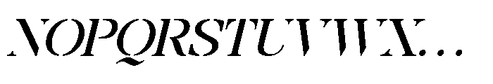 Prodes Stencil Italic Font UPPERCASE
