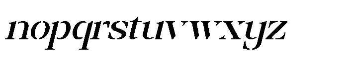 Prodes Stencil Italic Font LOWERCASE