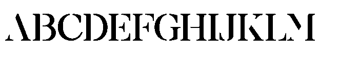 Prodes Stencil Regular Font UPPERCASE