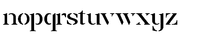 Prodes Stencil Regular Font LOWERCASE