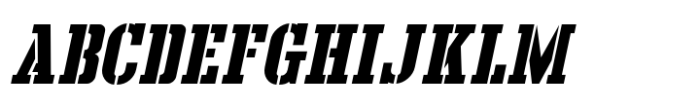 Production Stencil JNL Oblique FONT