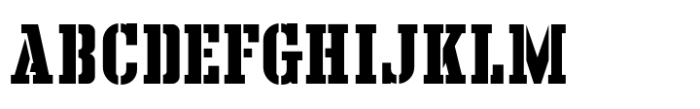 Production Stencil JNL Regular Font UPPERCASE