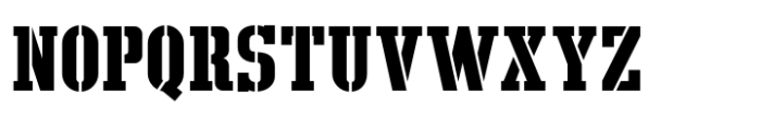 Production Stencil JNL Regular Font UPPERCASE
