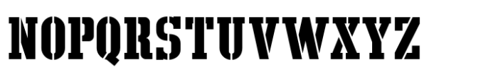 Production Stencil JNL Regular Font LOWERCASE