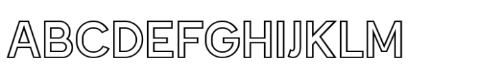 Profanations Retro Sans Outline Font UPPERCASE
