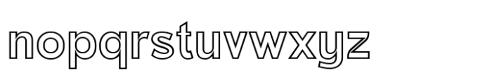 Profanations Retro Sans Outline Font LOWERCASE
