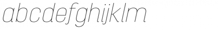 Project Sans Thin Italic Font LOWERCASE