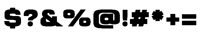 Prolinea Extra Bold Font OTHER CHARS