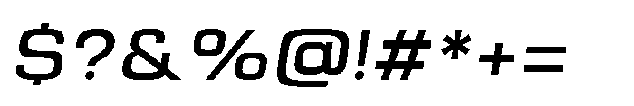 Prolinea Italic Font OTHER CHARS