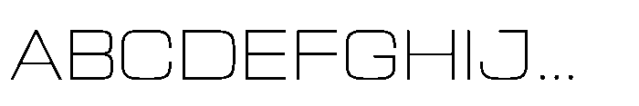 Prolinea Thin Font UPPERCASE