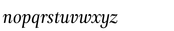 Prolog Barock Italic Font LOWERCASE