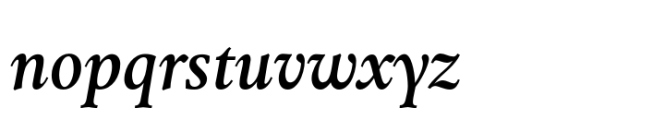 Prolog Venetian Medium Italic Font LOWERCASE