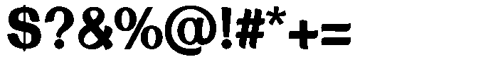 Promina Bold Font OTHER CHARS