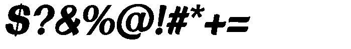 Promina Italic Bold Font OTHER CHARS