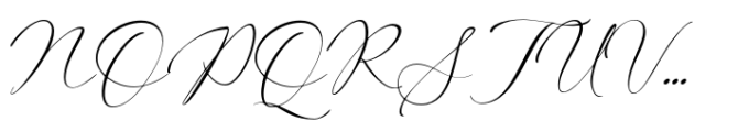 Prominent Script Font UPPERCASE