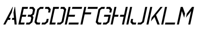 Promotional Stencil JNL Oblique Font UPPERCASE