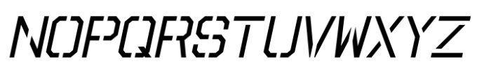 Promotional Stencil JNL Oblique Font UPPERCASE