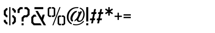 Promotional Stencil JNL Regular Font OTHER CHARS