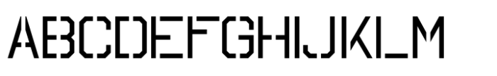 Promotional Stencil JNL Regular Font UPPERCASE