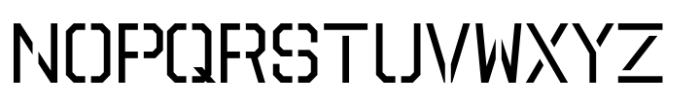 Promotional Stencil JNL Regular Font LOWERCASE