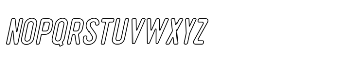 Pronk Family Outline Slant Font UPPERCASE