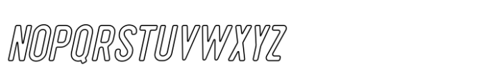 Pronk Family Outline Slant Font LOWERCASE