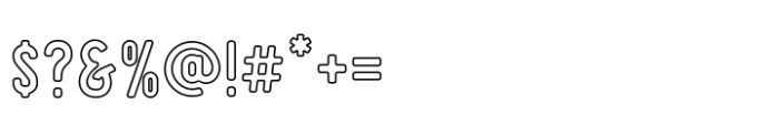 Pronk Family Outline Font OTHER CHARS