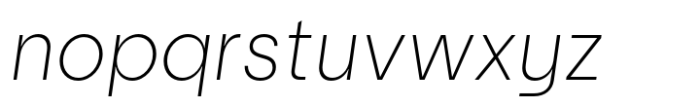 Prosa Extralight Italic Font LOWERCASE